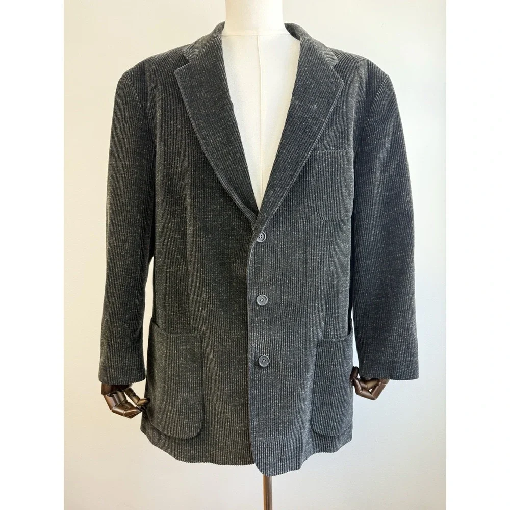Peter Barton For Bigsby & Kruthers 3 Button Front Sport Coat Blazer Corduroy 46T